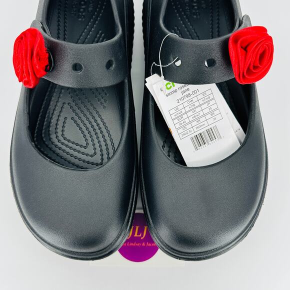 Crocs Women's Stomp Rosette Mary Jane Platform Punk Clogs 210798 Size 9 - Picture 4 of 11